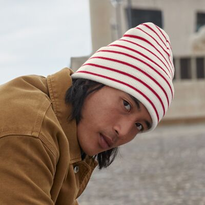 Beechfield Original Deep Cuffed Striped Beanie Thumbnail