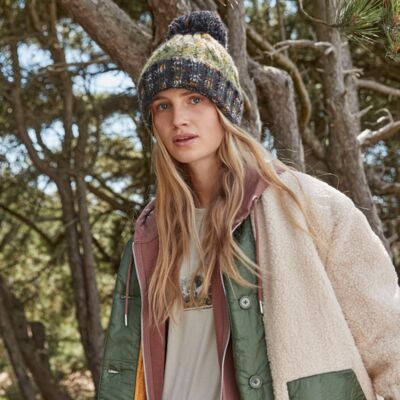 Corkscrew Pom Pom Beanie Thumbnail