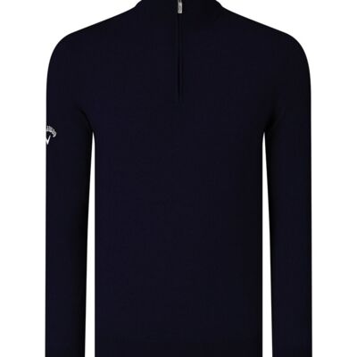 Ribbed ¼ zip Merino sweater Thumbnail