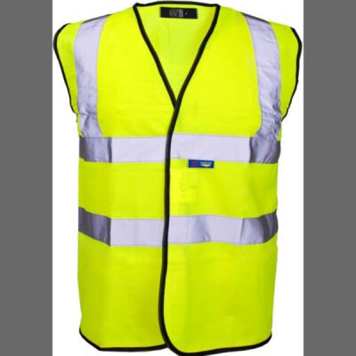 Supertouch Hi Vis Yellow Velcro Vest Thumbnail