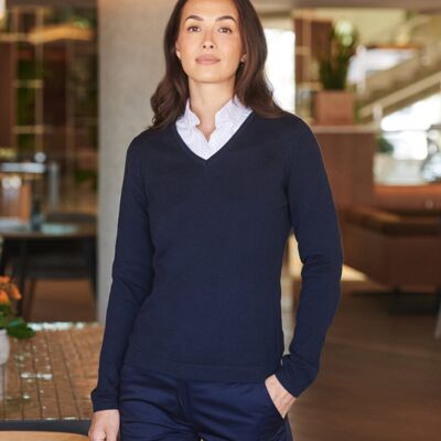 RTYC Women's 12 gauge v-neck jumper Thumbnail