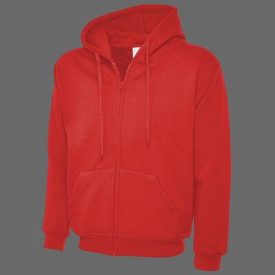 Adults Classic Full Zip Hooded Sweatshirt Thumbnail