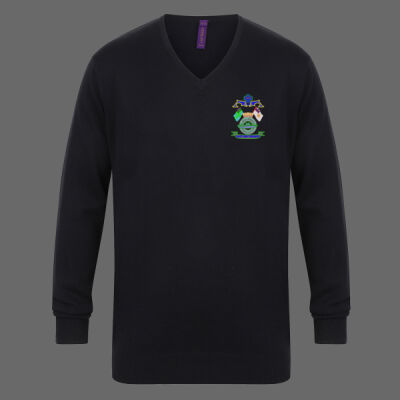 HB720 Navy V-Neck Sweatshirt Thumbnail